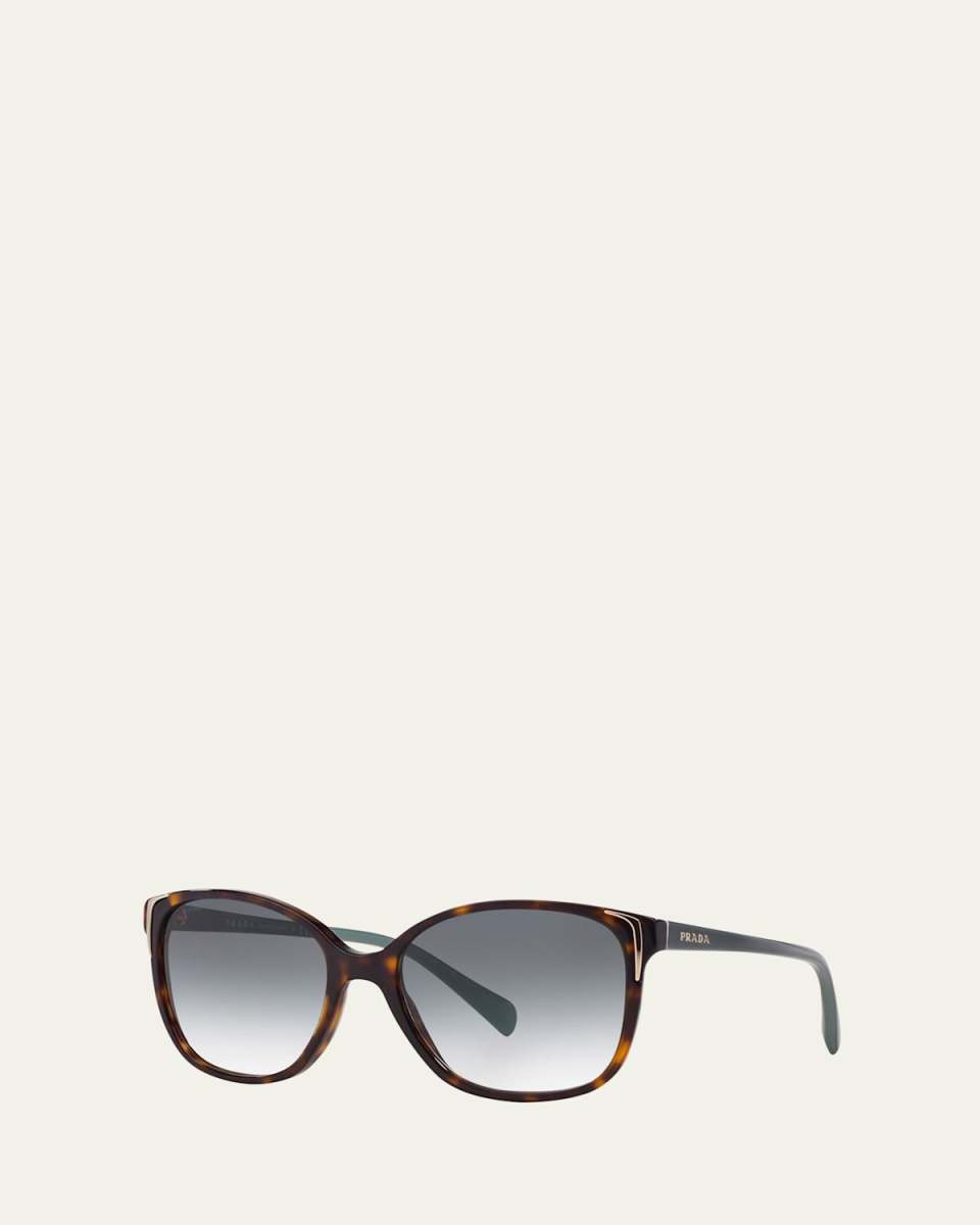 Square Gradient Arrow-Edge Sunglasses
